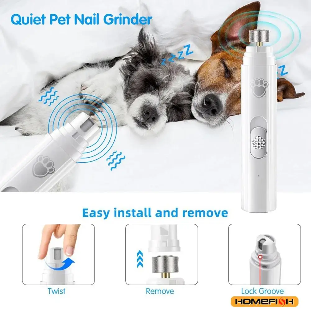Electric Dog Nail Grinder – USB Rechargeable with Polishing Wheel - Image 4