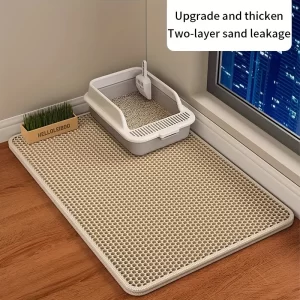 Large Cat Litter Mat – Double Layer Honeycomb Waterproof