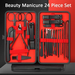 Professional Manicure Set – 7/12/18/20/24PCS Stainless Steel Nail Clippers Kit