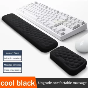 Ergonomic Memory Foam Keyboard & Mouse Wrist Rest