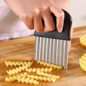 Alternative view of Stainless Steel Wavy Potato, Vegetable & French Fry Slicer