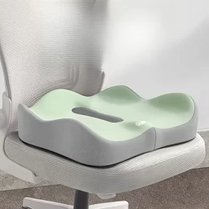 Ergonomic Office Seat Cushion – 3-Zone Memory Foam Lumbar Support Pillow