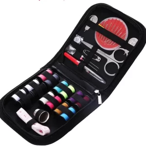 Portable Sewing Kit Thread, Needles, Buttons, Scissors