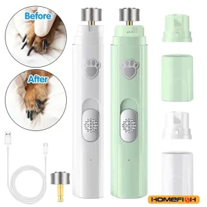 Electric Dog Nail Grinder – USB Rechargeable with Polishing Wheel