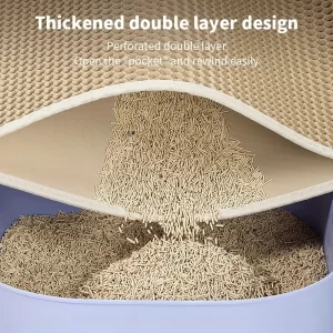Alternative view of Large Cat Litter Mat – Double Layer Honeycomb Waterproof