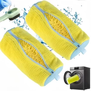 Alternative view of Shoe Washing Machine Bag & Brush Set – Laundry Shoe Bag with Soft Bristle Cleaning Brush