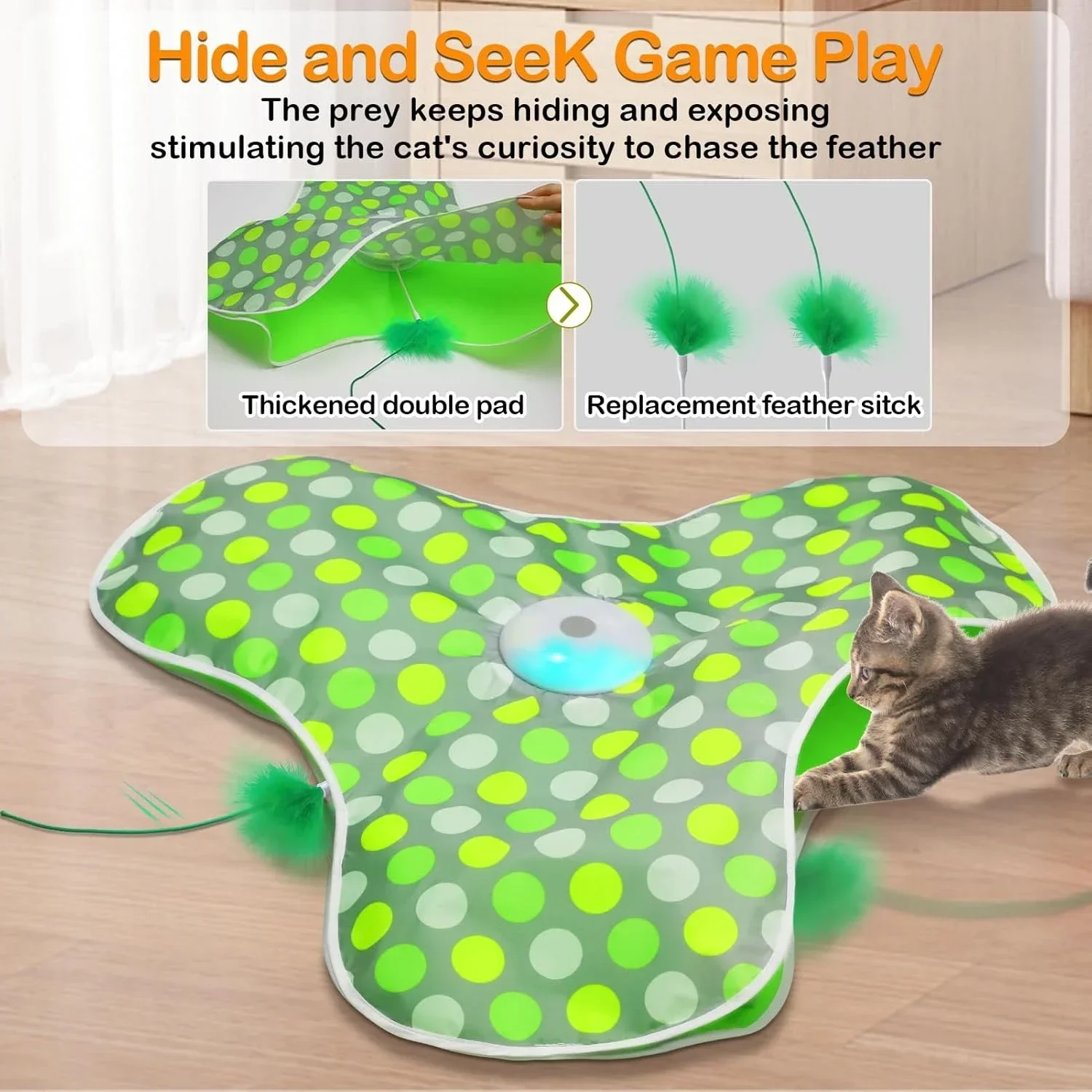 Smart Hide & Seek Interactive Cat Toy – Motion Activated Mouse Teaser - Image 2
