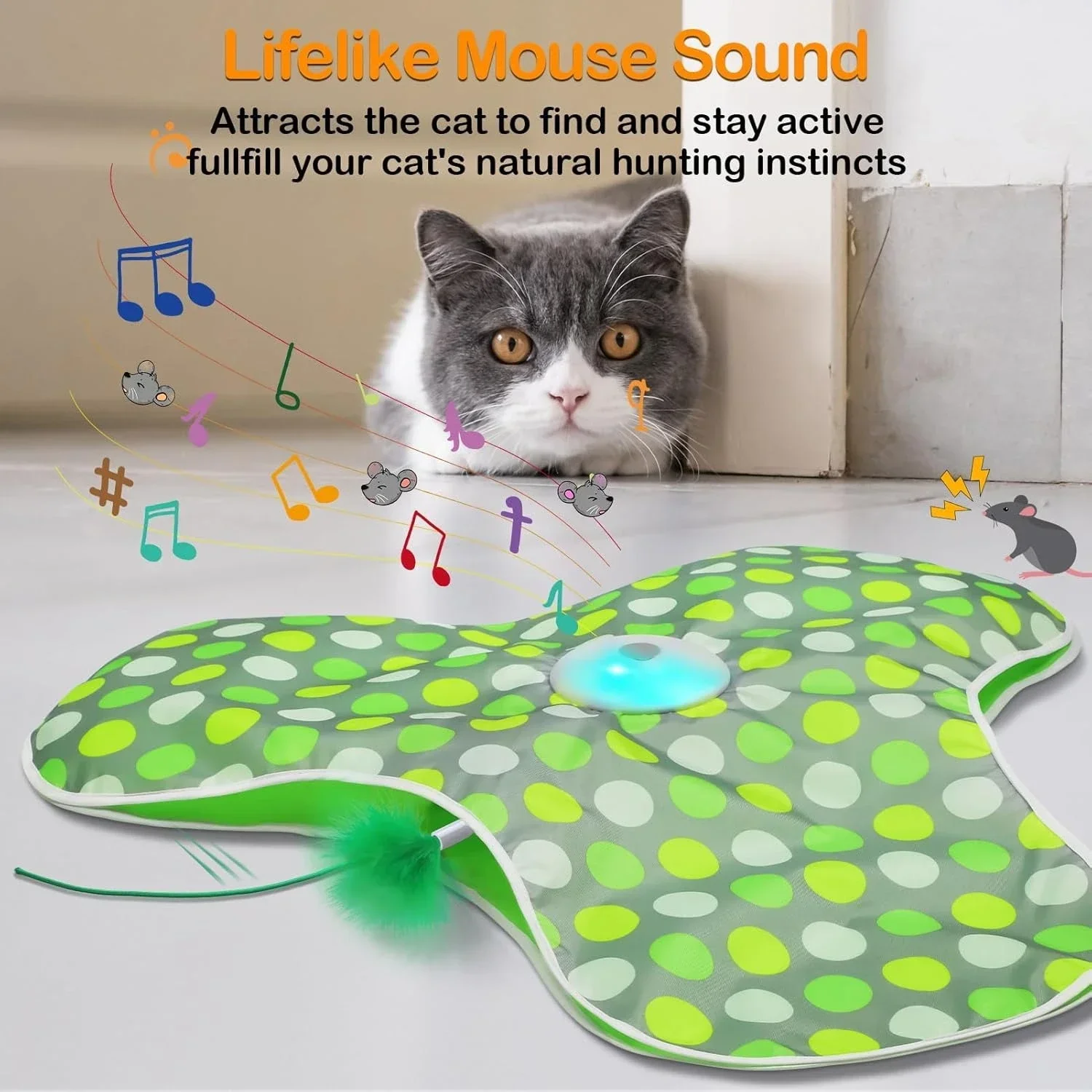 Smart Hide & Seek Interactive Cat Toy – Motion Activated Mouse Teaser - Image 3