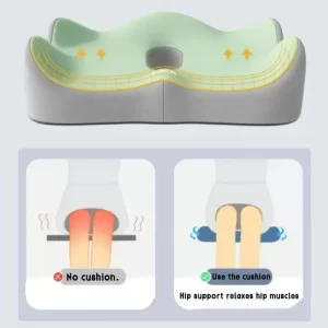 Alternative view of Ergonomic Office Seat Cushion – 3-Zone Memory Foam Lumbar Support Pillow