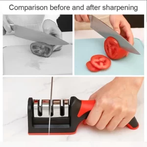 3 Stage Knife Sharpener Diamond & Ceramic Rod
