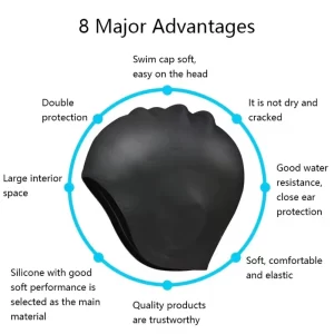 Alternative view of Professional Silicone Swimming Cap with Ear Pockets