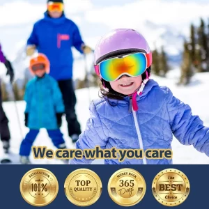 Alternative view of Kids Ski Goggles for Age 4-14 Anti-fog Double Layer UV400 Snow Eyewear Outdoor Sports Winter Snowboard Children Skiing Glasses