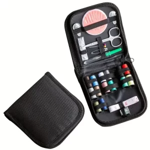 Alternative view of 10-Piece Sewing Kit, Multi-Purpose Portable Sewing Supplies Set with Thread, Needles, Threader, Thimble, Measuring Tape