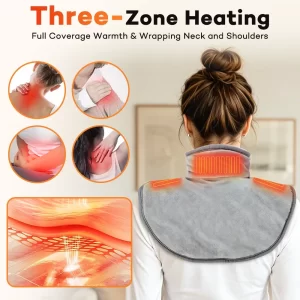 Alternative view of Premium Heated scarf for neck pain
