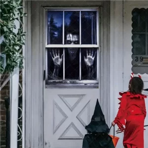 Alternative view of Best Scary Halloween Curtain Window Banner