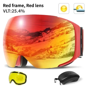 Premium Ski goggles with interchangeable lenses